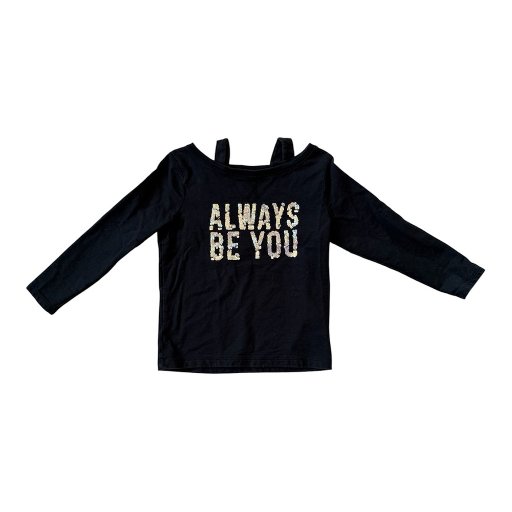 Carter's Girls Black Cotton Long Sleeve Sweatshirt with Always Be You Text 10